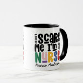 Funny Regenbogen Schwesterntypografie danke Ihnen Tasse (VorderseiteRechts)