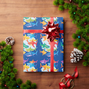 Funny Regenbogenhai Geburtstagsballon Party Famili Geschenkpapier