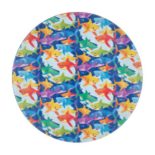 Funny Regenbogenhai Geburtstagsballon Party Famili Schneidebrett