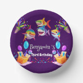 Funny Regenbogenhai Geburtstagsballon Party Jungs Pappteller (Vorderseite)