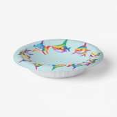 Funny Regenbogenhai Geburtstagsparty Pattern Kinde Pappteller (Gewinkelt)