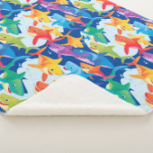 Funny Regenbogenhai Geburtstagsparty Pattern Sherpadecke (3/4)