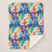 Funny Regenbogenhai Geburtstagsparty Pattern Sherpadecke (Vorderseite)