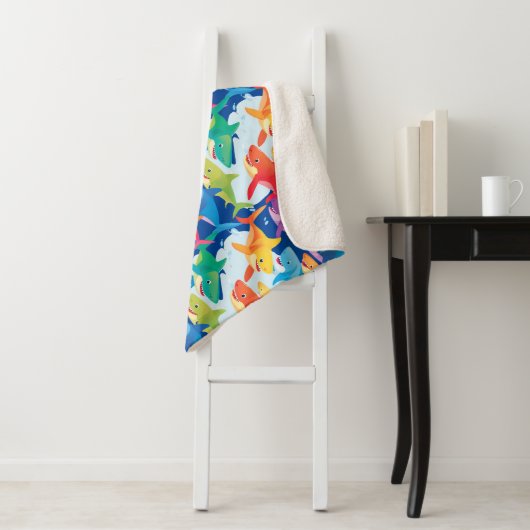 Funny Regenbogenhai Geburtstagsparty Pattern Sherpadecke (Beispiel)