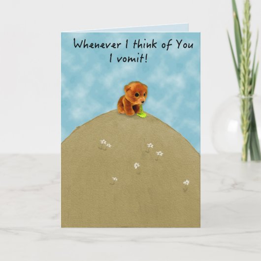 Funny Regrets Relationship Card Dankeskarte (Vorderseite)
