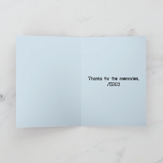Funny Regrets Relationship Card Dankeskarte (Innenseite)