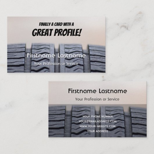 Funny Reifenmonteur und Rad Experte Tuning Busines Visitenkarte (Vorne/Hinten)