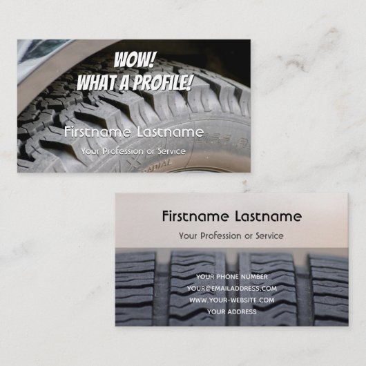 Funny Reifenmonteur und Rad Experte Tuning Busines Visitenkarte (Vorne/Hinten)