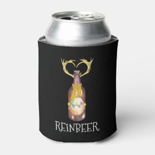 Funny Reinbeer Beer Lover Weihnachten Dosenkühler