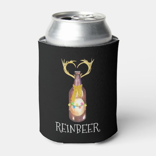Funny Reinbeer Beer Lover Weihnachten Dosenkühler (Kanne Vorderseite)