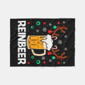 Funny Reinbeer Winedeer Beer Wine Matching Couples Fleecedecke (Vorderseite (Horizontal))