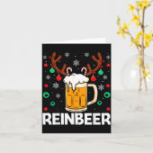 Funny Reinbeer Winedeer Beer Wine Matching Couples Karte (Gelbe Blume)