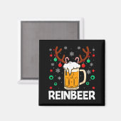 Funny Reinbeer Winedeer Beer Wine Matching Couples Magnet (Vorderseite/Rückseite)