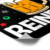 Funny Reinbeer Winedeer Beer Wine Matching Couples Poster (Ecke)