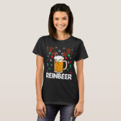 Funny Reinbeer Winedeer Beer Wine Matching Couples T-Shirt (Vorne ganz)