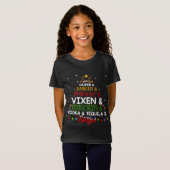 Funny Reindeer Alcohol Names Weihnachten T-Shirt (Vorne ganz)