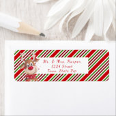 Funny Reindeer Big Red Nose Red White Strip (Insitu)