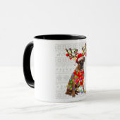 Funny Reindeer Boxer Dog Weihnachtslicht Tasse (Vorderseite Links)