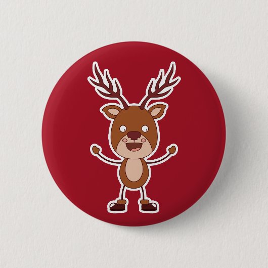 Funny Reindeer Buttons (Vorderseite)