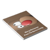 Funny Reindeer Christmas Candy Bar Wrappers Favori Notizblock (angewinkelt)