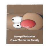 Funny Reindeer Christmas Candy Bar Wrappers Favori Notizblock (Vorderseite)