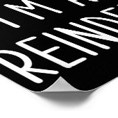 Funny Reindeer Christmas Costume Pretend I'm A Rei Poster (Ecke)