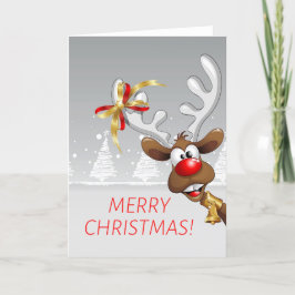 Funny Reindeer Christmas Feiertagskarte