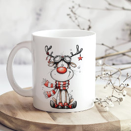 Funny Reindeer Christmas Mug – Oh Deer! Kaffeetasse