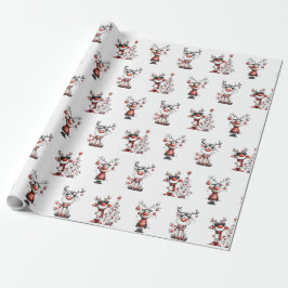 Funny Reindeer Christmas Wrapping Paper – Oh Deer! Geschenkpapier