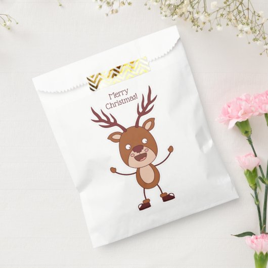 Funny Reindeer Custom Text Bevorzugetaschen Geschenktütchen (Versiegelt)