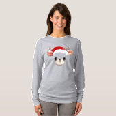 Funny Reindeer Face frohe Weihnachtsfamilie T-Shirt (Vorne ganz)