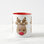 Funny Reindeer Faces Tasse (Zentrum)