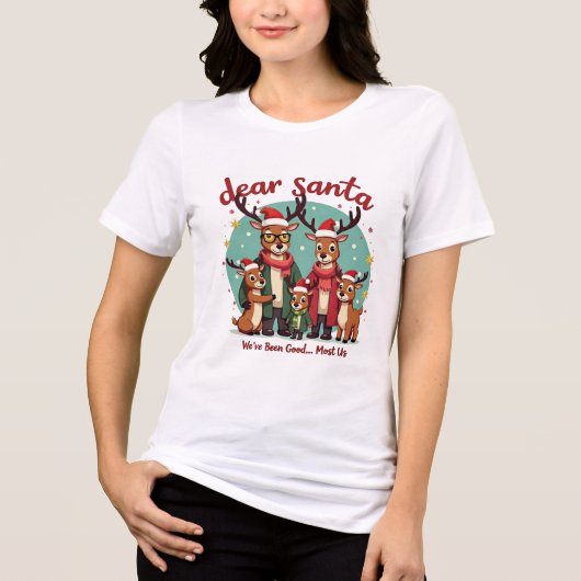 Funny Reindeer Family Christmas Shirt (Vorderseite)