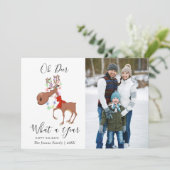 Funny Reindeer Frohe Weihnachten Firmengrüße (Stehend Vorderseite)