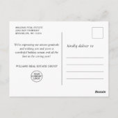 Funny Reindeer Frohe Weihnachten Firmengrüße Postkarte (Rückseite)