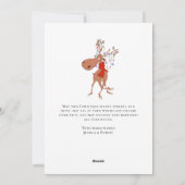 Funny Reindeer Frohe Weihnachtsgrüße Feiertagskarte (Rückseite)
