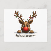 🎄 Funny Reindeer Holiday Card 🦌✨ Postkarte (Vorderseite)