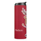 Funny Reindeer individuelle Name & color tumbler Thermosbecher (Nach links gedreht)