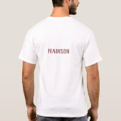 Funny Reindeer individuelle Name T-Shirt (Rückseite)