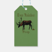 Funny Reindeer Kackte Weihnachten Geschenkanhänger (Rückseite)