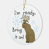 Funny Reindeer Keepake Ornament (Links)