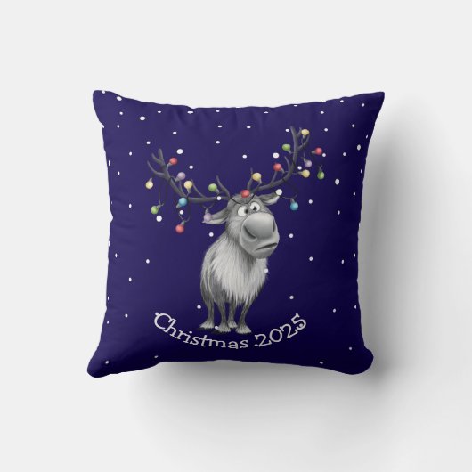 Funny Reindeer Kissen (Rückseite)