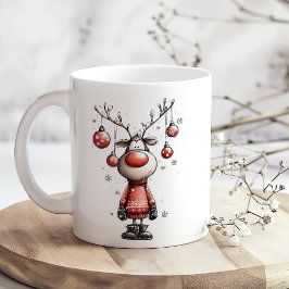Funny Reindeer Mug – Oh Deer Christmas! Kaffeetasse