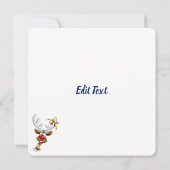 Funny Reindeer Peeking Christmas Meme  Einladung (Rückseite)