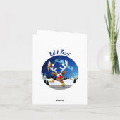 Funny Reindeer Peeking Christmas Meme  Einladung (Rückseite)