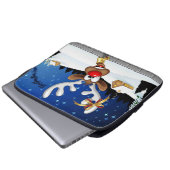 Funny Reindeer Peeking Christmas Meme  Laptopschutzhülle (Vorne Knopf)