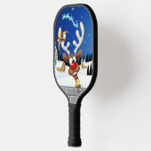 Funny Reindeer Peeking Christmas Meme  Pickleball Schläger (Links)