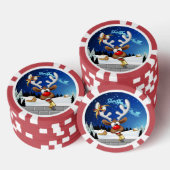 Funny Reindeer Peeking Christmas Meme  Pokerchips (Stapel)