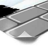 Funny Reindeer Peeking Christmas Meme  Poster (Ecke)