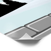 Funny Reindeer Peeking Christmas Meme  Poster (Ecke)